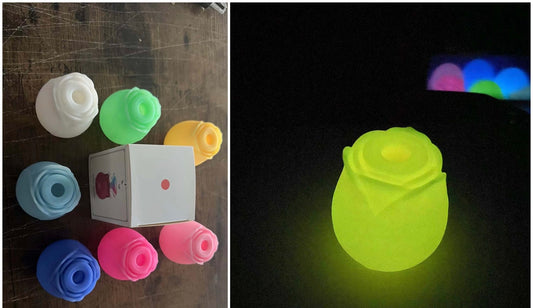 Glow in dark rose vibrator sex toy